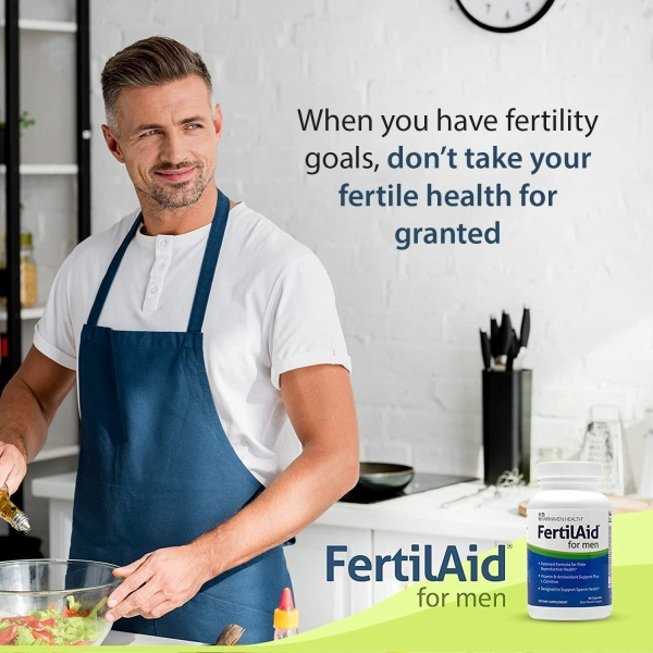 FAIRHAVEN HEALTH FertilAid for Men: Male Fertility Supplement to Support Healthy Sperm Count, Motility, and Morphology فيرتل اد للرجال ، مكمل الخصوبه الذكورى ، لتحسين صحة الحيوانات المنوية وحركتها وتشكلها ، 90 كبسولة