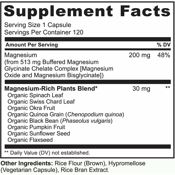 NATURELO Magnesium Glycinate - 200 mg Magnesium to Support Sleep, Calm, Muscle Cramp & Stress Relief – 120 Capsules